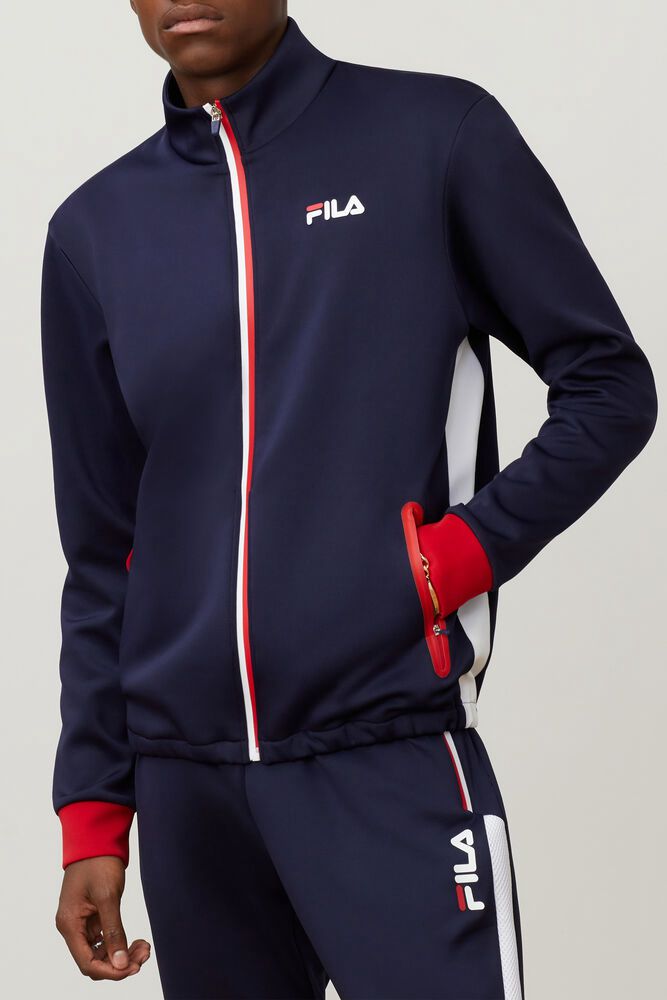 Fila Jacket Mens Navy - Lacklen - Philippines 0893721-VA